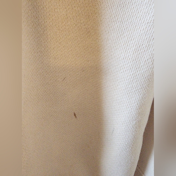 Men's Izod Cream Colored Zip Long Sleeve Sweater - Picture 3 of 7